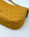Michael Kors Mustard Yellow Signature Coated Canvas Crossbody Bag