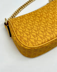 Michael Kors Mustard Yellow Signature Coated Canvas Crossbody Bag