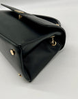 On 34th Kristt Black Faux Leather Solid Top Handle Crossbody Bag