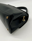 On 34th Kristt Black Faux Leather Solid Top Handle Crossbody Bag
