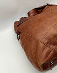 B Makowsky Brown Leather Hobo Shoulder Bag