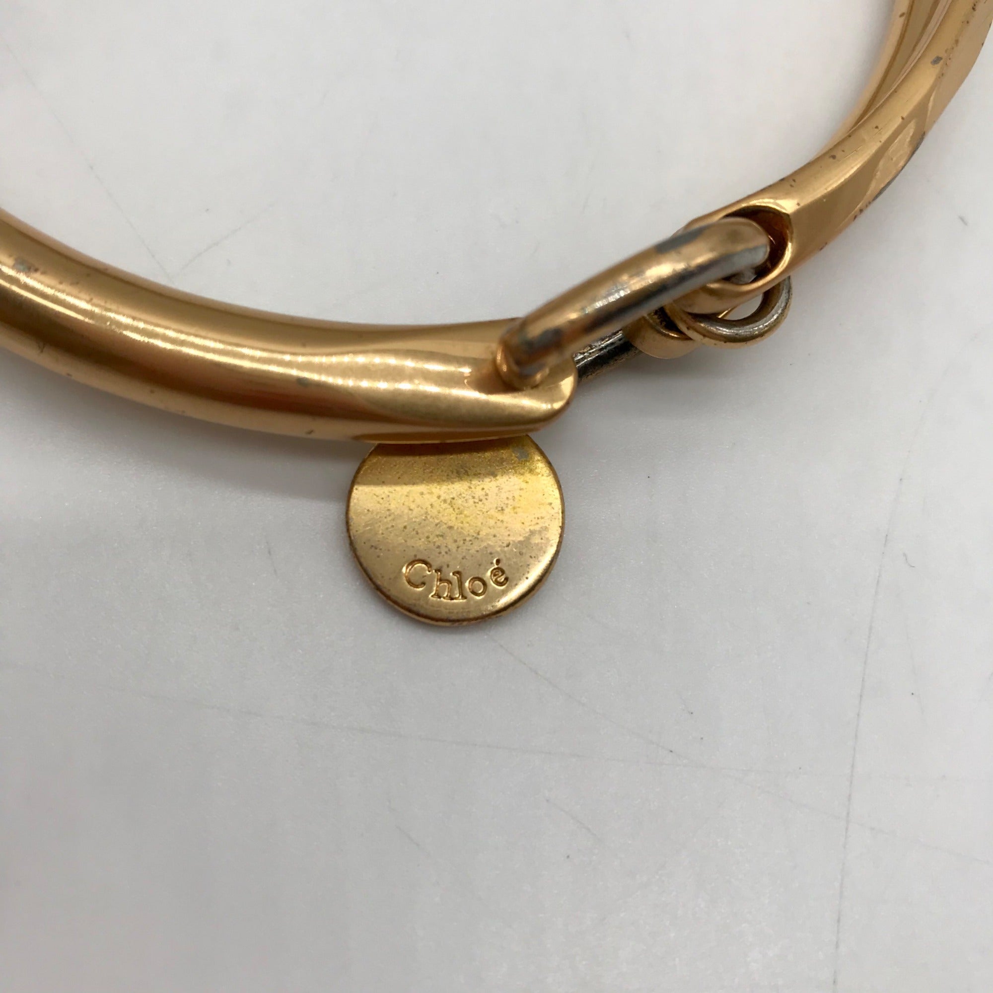 Chloe Beige Leather Nile Bracelet Bag