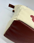 Mickie Beige Fabric Lunch Tote Bag