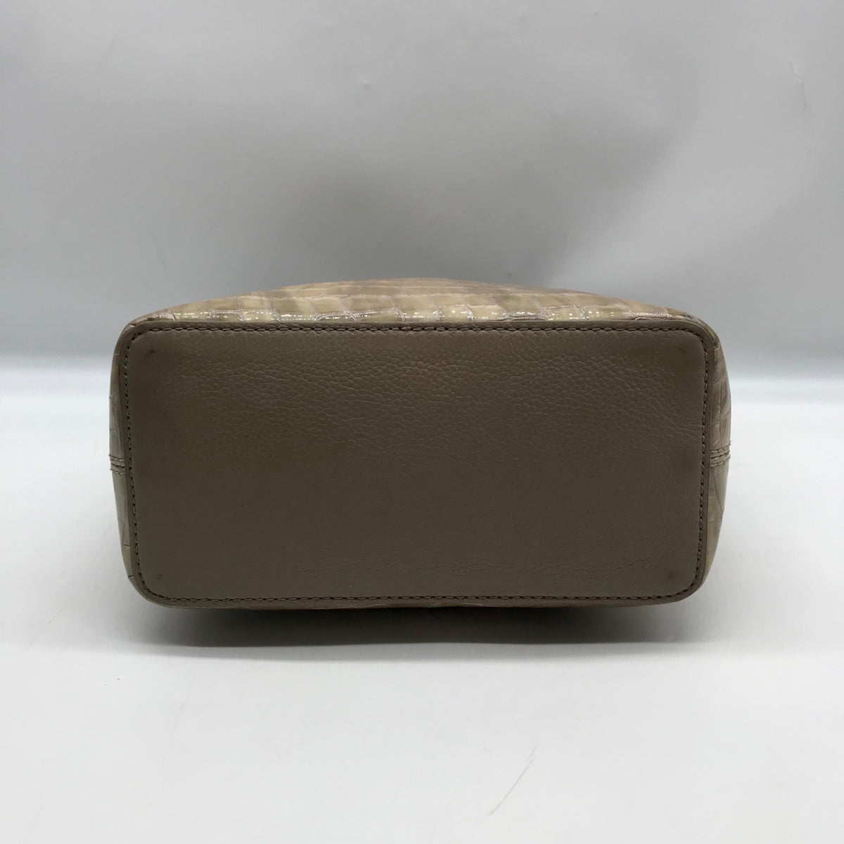 Brighton Neutral Patent Croc Embossed Leather Cher Shoulder Bag And Wallet