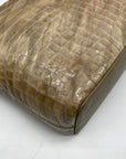 Brighton Neutral Patent Croc Embossed Leather Cher Shoulder Bag And Wallet