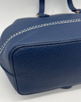Gloria Vanderbilt Blue Faux Leather Shoulder Bag