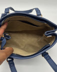 Gloria Vanderbilt Blue Faux Leather Shoulder Bag