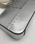 Michael Kors Silver Leather Jet Set Travel Tech Crossbody Bag