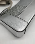 Michael Kors Silver Leather Jet Set Travel Tech Crossbody Bag