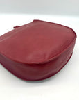 K. Carrol Merlot Vegan Leather Crossbody Saddle Bag