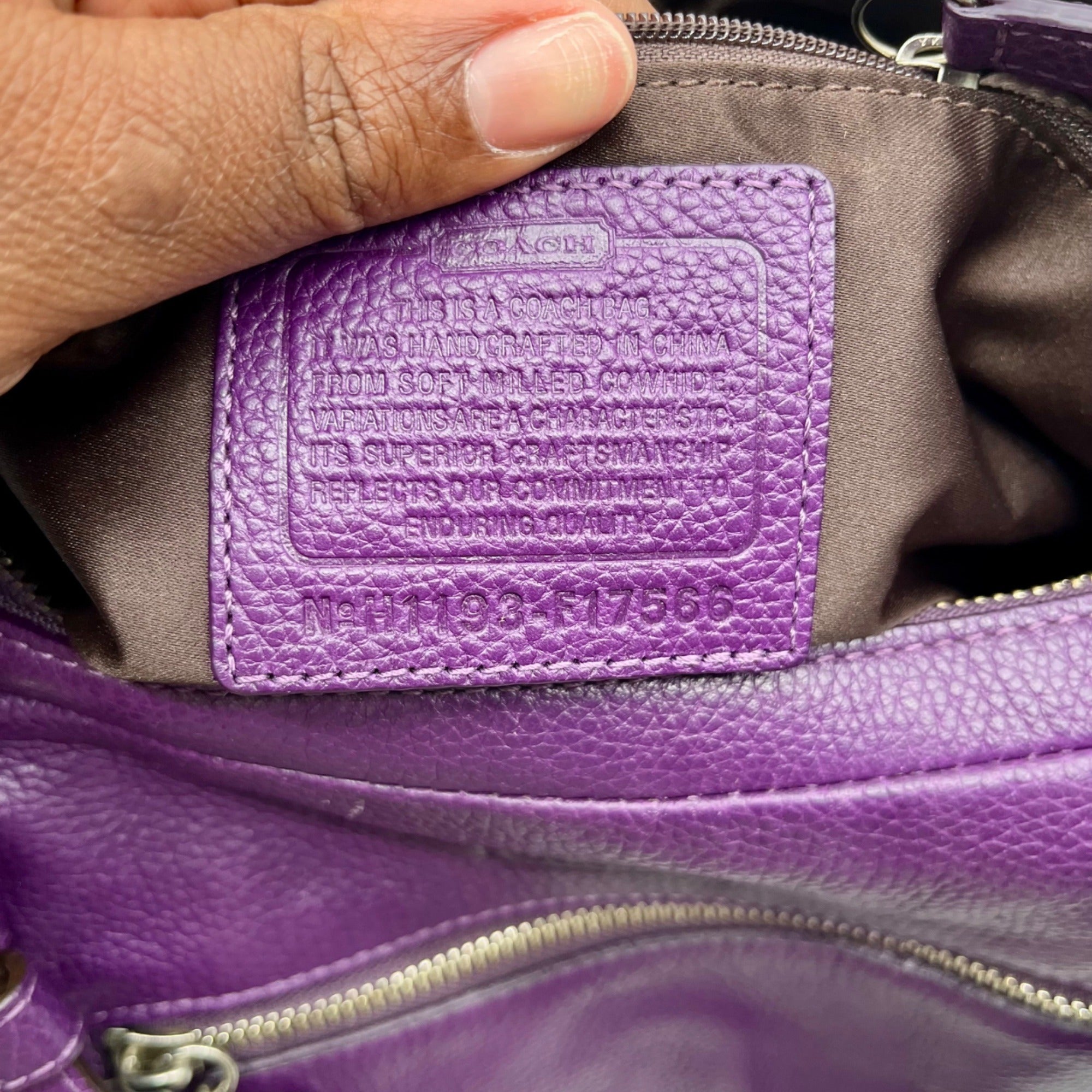 Coach Purple Alexandria Shoulder Bag F17566
