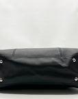 Tignanello Black Leather Pocket Shoulder Bag