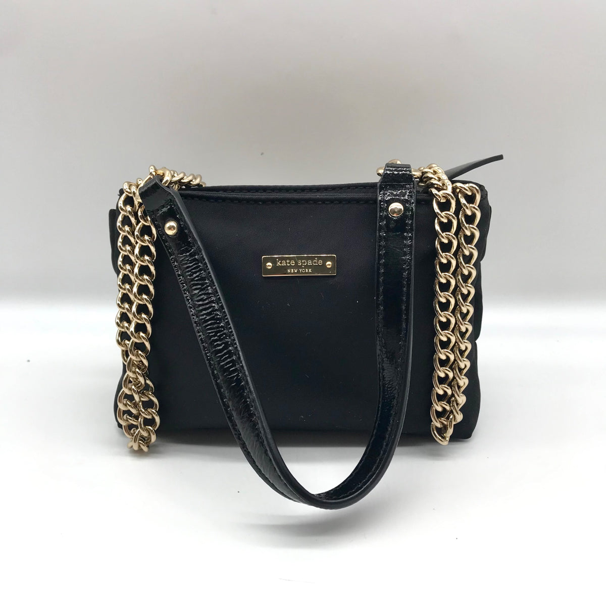 Kate Spade Black Nylon Bow Skipper Mini Crossbody Bag