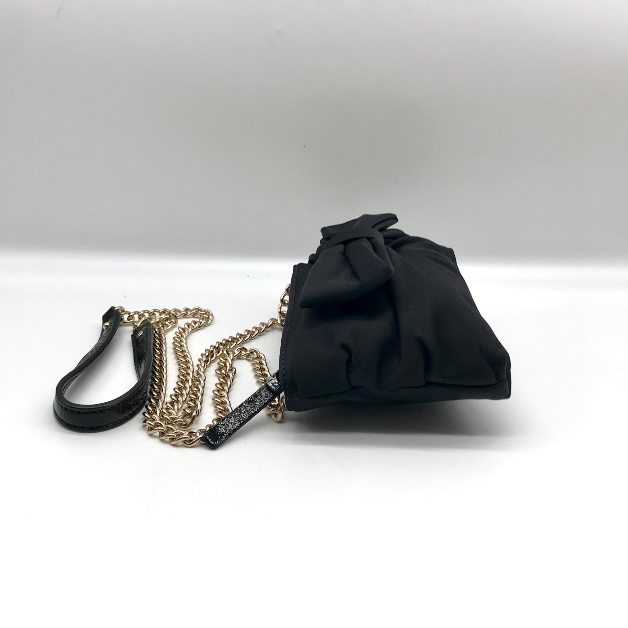 Kate Spade Black Nylon Bow Skipper Mini Crossbody Bag