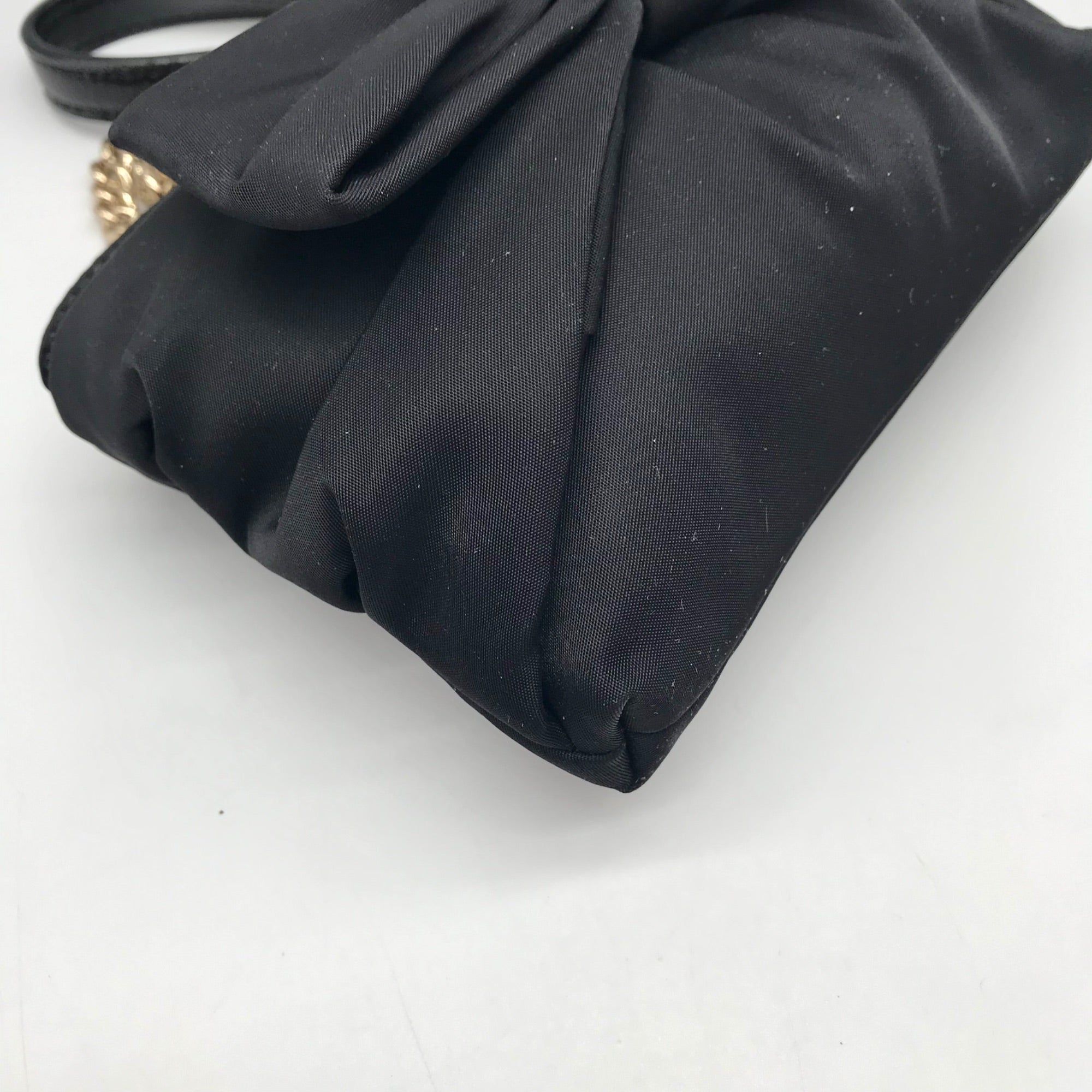 Kate Spade Black Nylon Bow Skipper Mini Crossbody Bag
