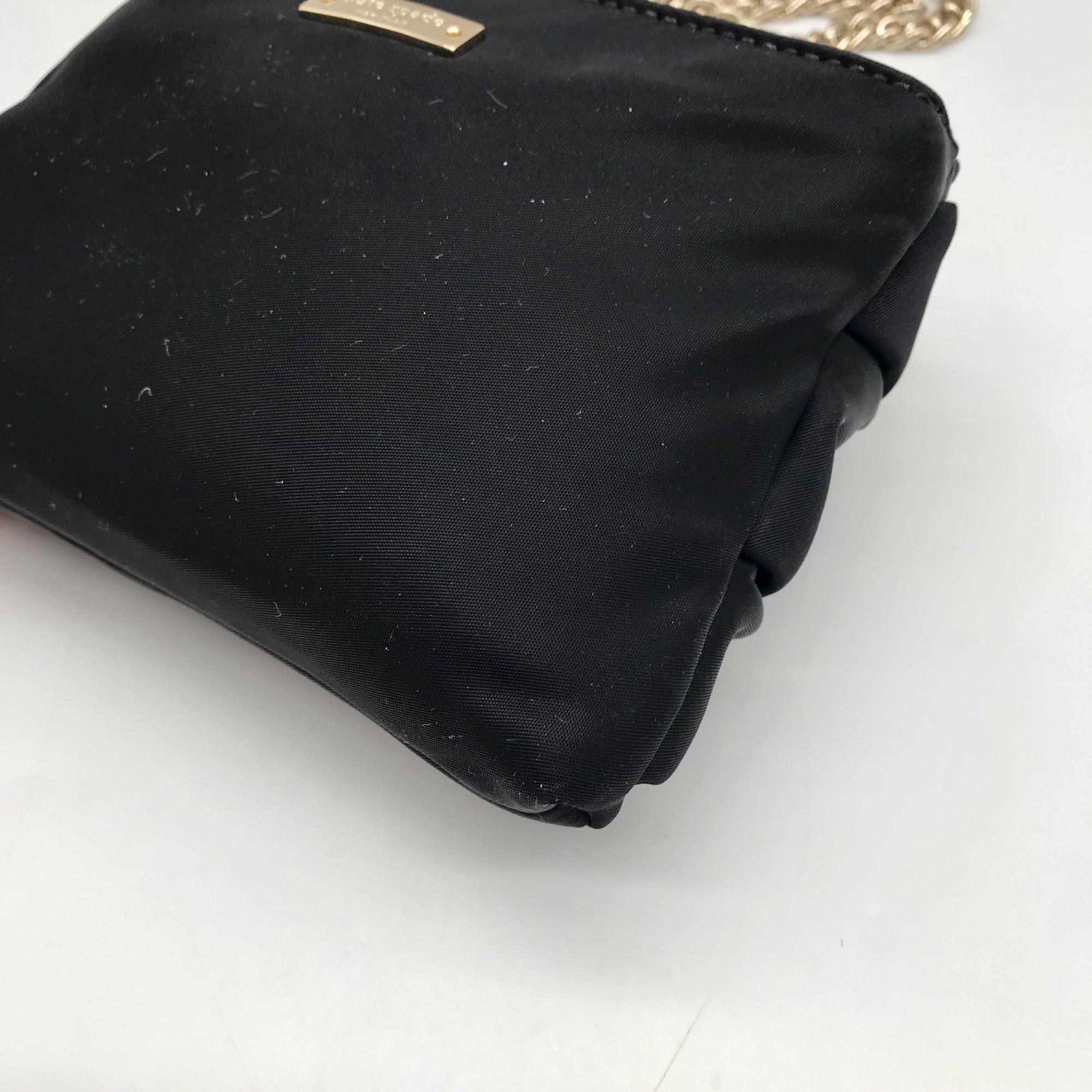 Kate Spade Black Nylon Bow Skipper Mini Crossbody Bag