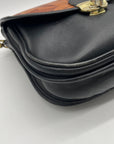 Brown Leaf Leather Shoulder Bag