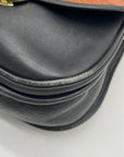 Brown Leaf Leather Shoulder Bag