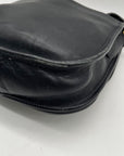 Brown Leaf Leather Shoulder Bag