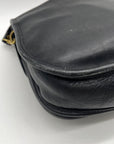 Brown Leaf Leather Shoulder Bag
