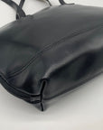 Furla Smooth Black Leather Bowler Bag