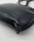 Furla Smooth Black Leather Bowler Bag