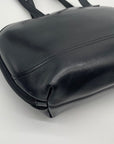 Furla Smooth Black Leather Bowler Bag