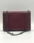 Badgley Mischka Burgundy Faux Leather Convertible Shoulder Bag