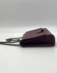 Badgley Mischka Burgundy Faux Leather Convertible Shoulder Bag