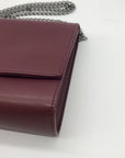 Badgley Mischka Burgundy Faux Leather Convertible Shoulder Bag