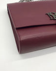 Badgley Mischka Burgundy Faux Leather Convertible Shoulder Bag