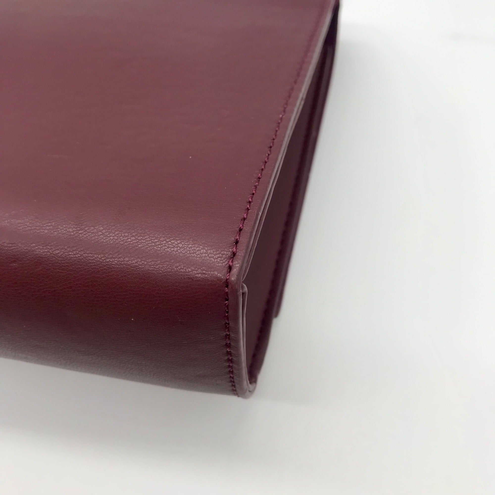 Badgley Mischka Burgundy Faux Leather Convertible Shoulder Bag