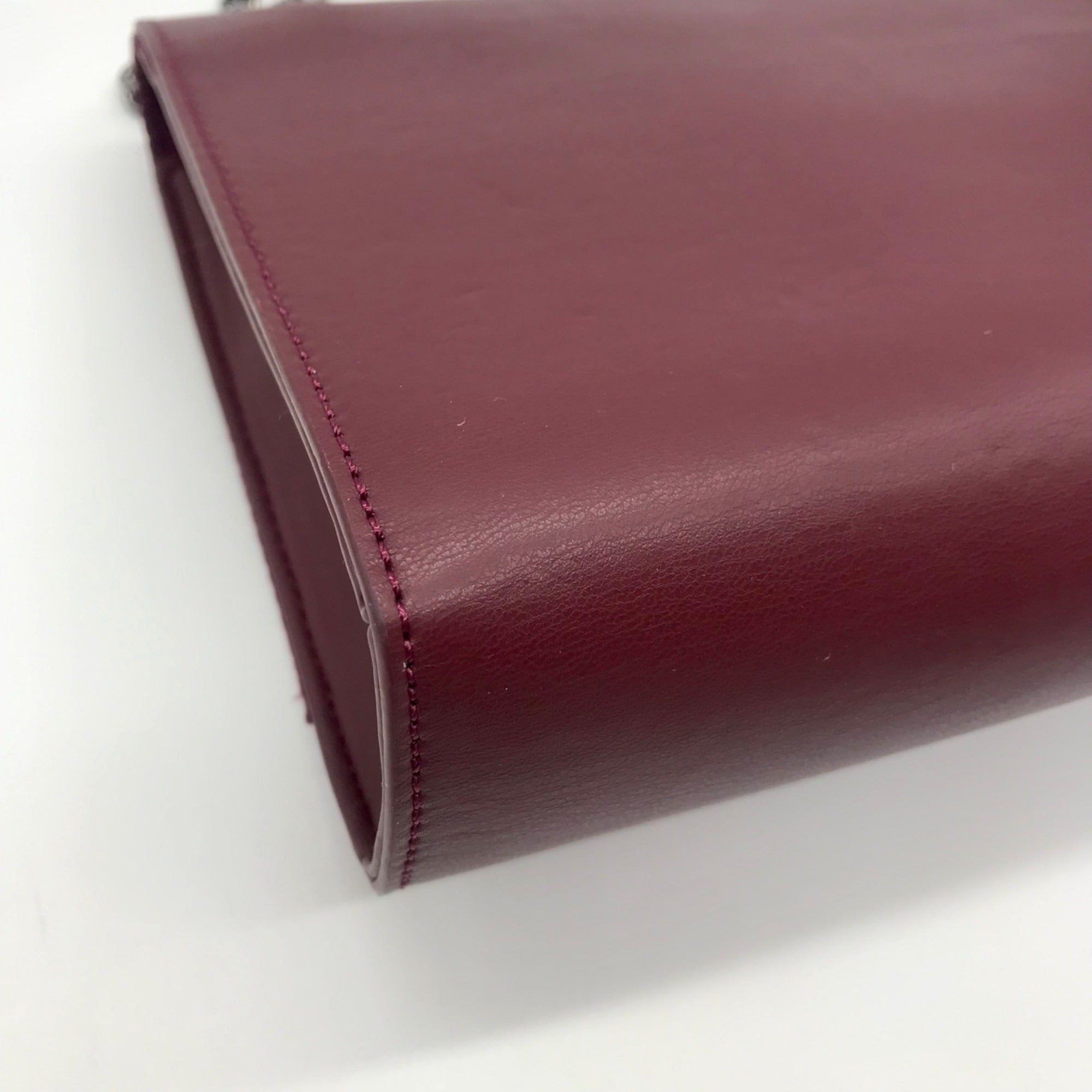 Badgley Mischka Burgundy Faux Leather Convertible Shoulder Bag