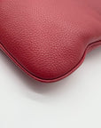 Michael Kors Cranberry Pebbled Leather Riley Messenger Crossbody Bag