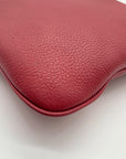 Michael Kors Cranberry Pebbled Leather Riley Messenger Crossbody Bag