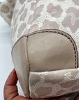 Coach Madison Beige Canvas Leopard Print Shoulder Bag 8373