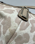 Coach Madison Beige Canvas Leopard Print Shoulder Bag 8373