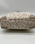 Coach Madison Beige Canvas Leopard Print Shoulder Bag 8373