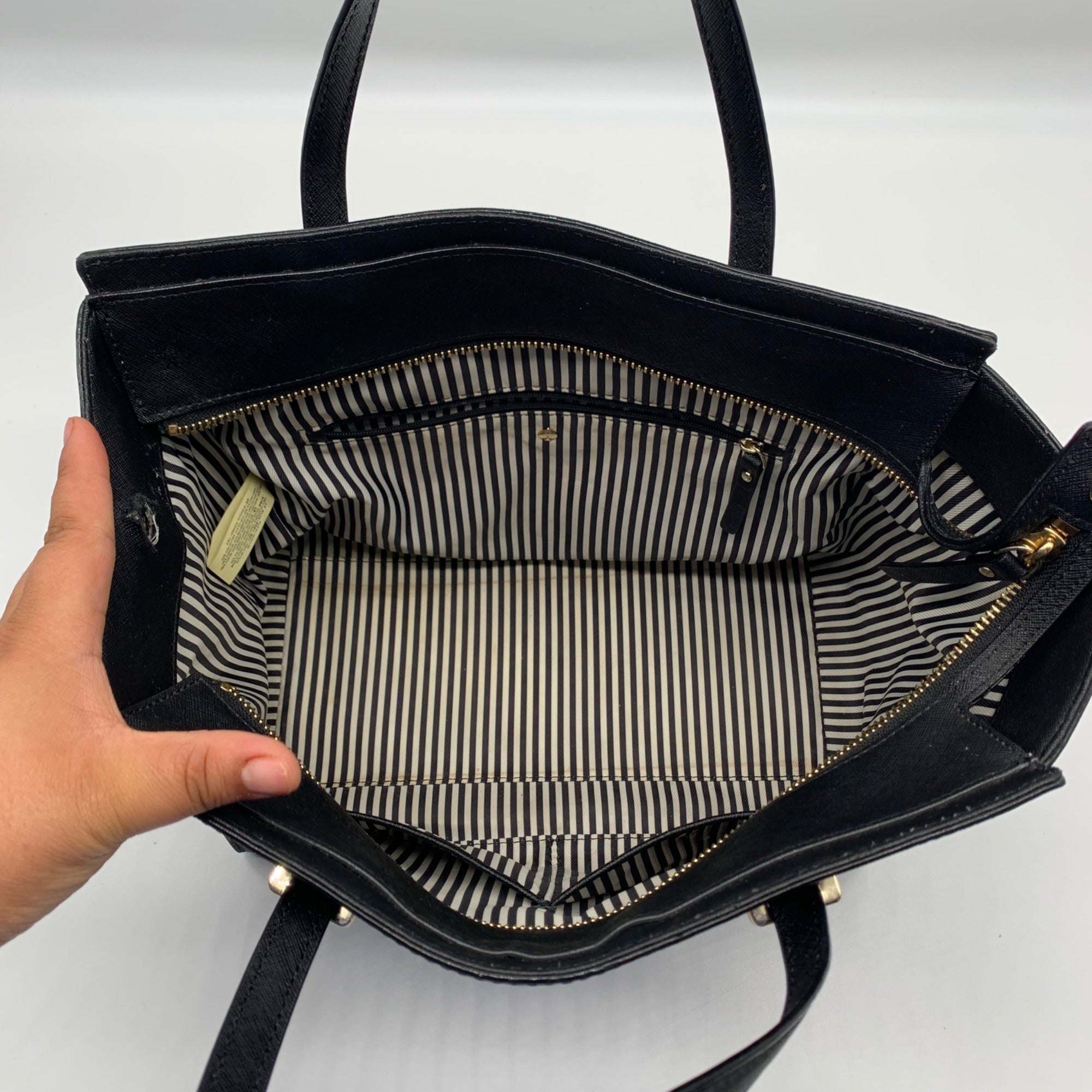 Kate Spade Black Saffiano Leather Large Cedar Street Hayden Satchel