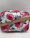 Guess White Floral Kamryn Crossbody Top Zip Bag