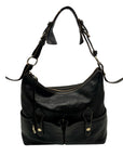 Dooney & Bourke Black Florentine Leather Small Lucy Hobo Bag
