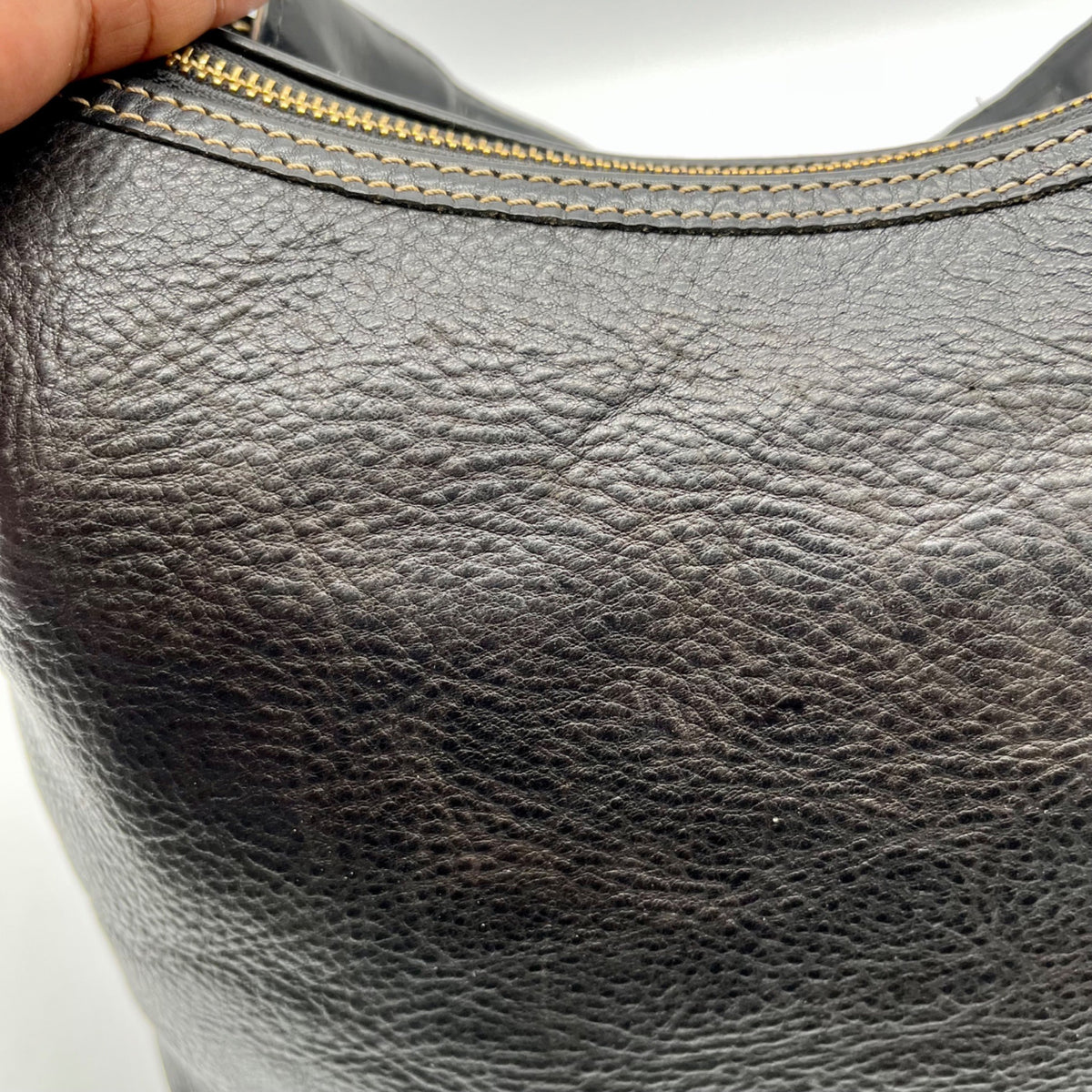 Dooney &amp; Bourke Black Florentine Leather Small Lucy Hobo Bag