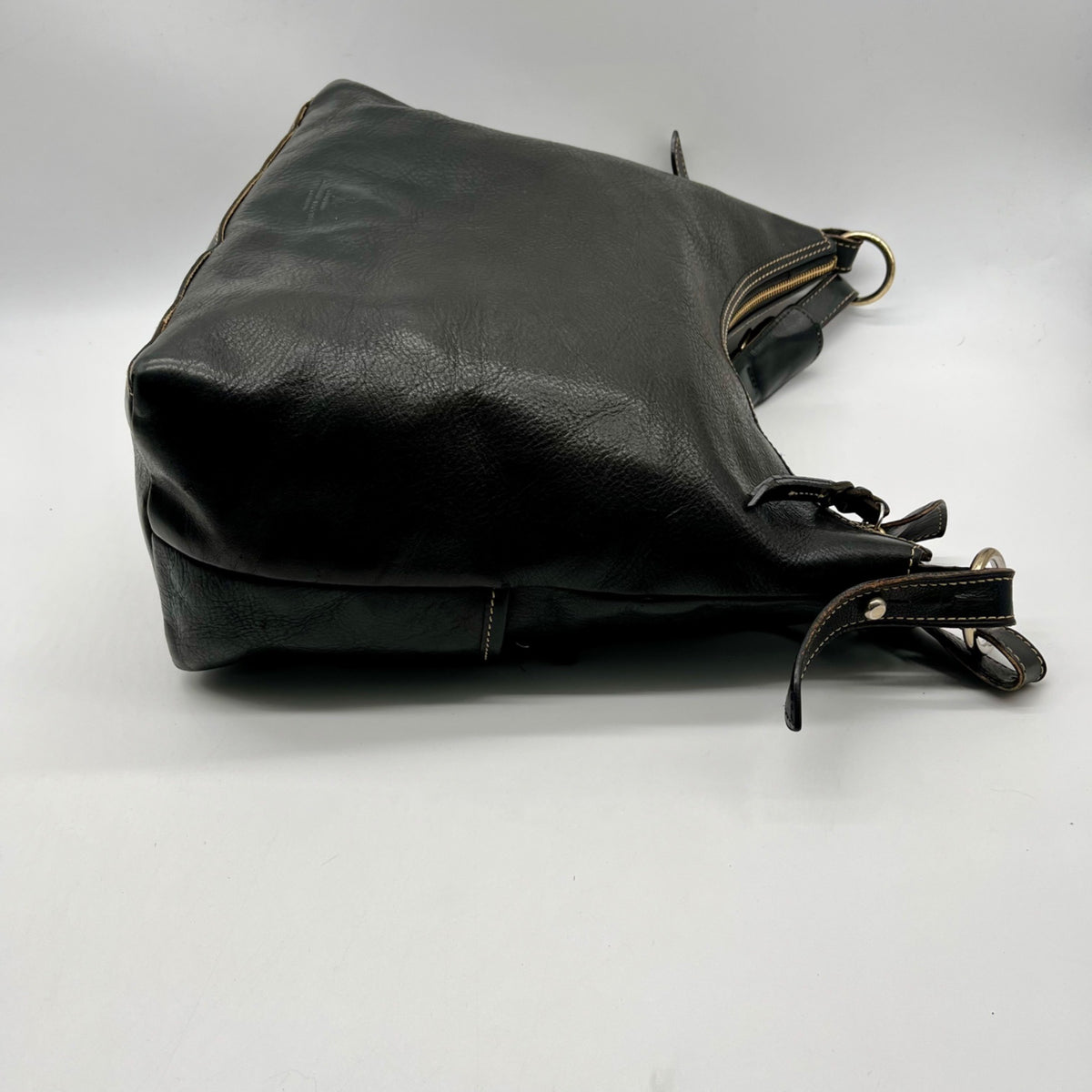 Dooney &amp; Bourke Black Florentine Leather Small Lucy Hobo Bag