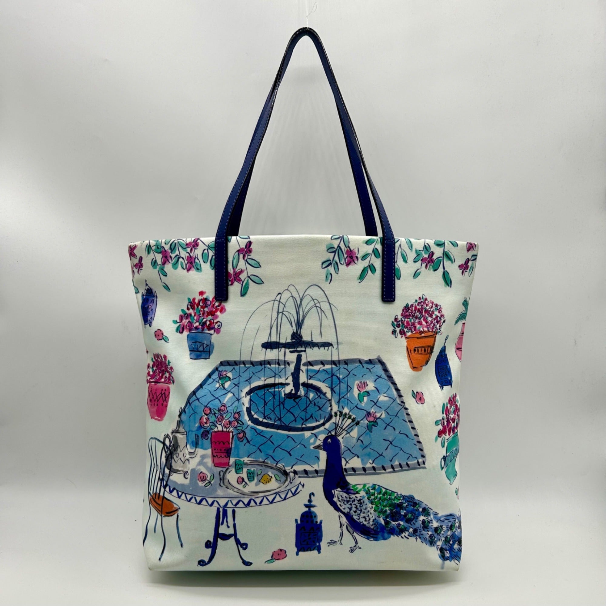 Kate Spade Full Plume Garden Blue Francis Tote Bag