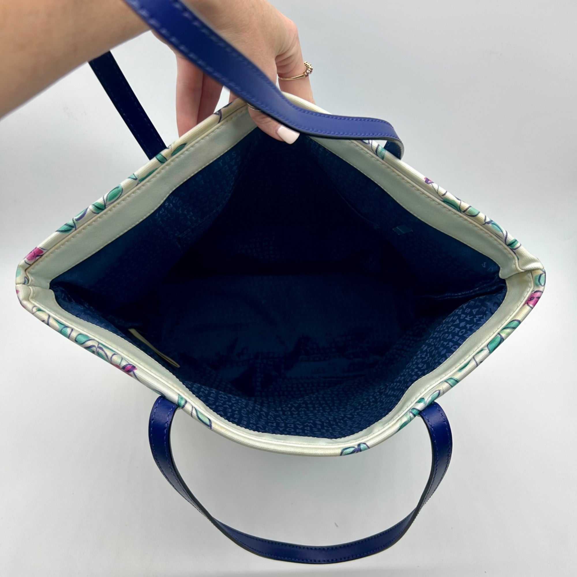 Kate Spade Full Plume Garden Blue Francis Tote Bag