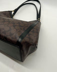 Coach Brown And Black Monogram Coated Canvas Kristy Shoulder Bag C6232