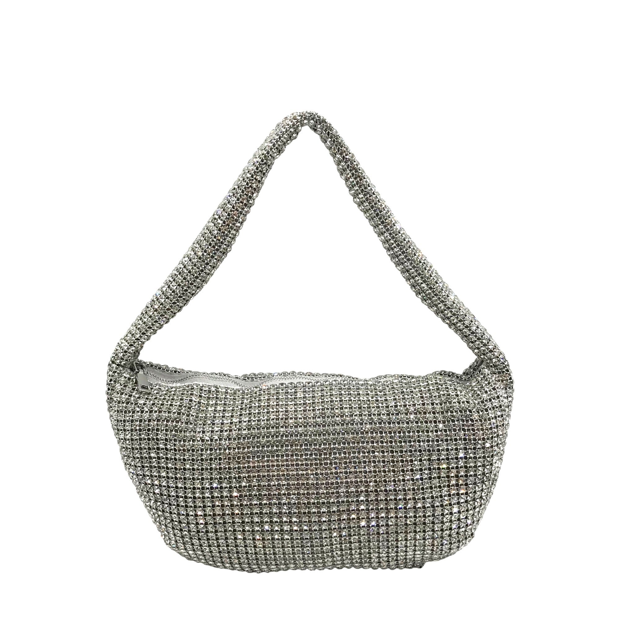 I.N.C. International Concepts Silver Small Diamond Mesh Hobo Bag