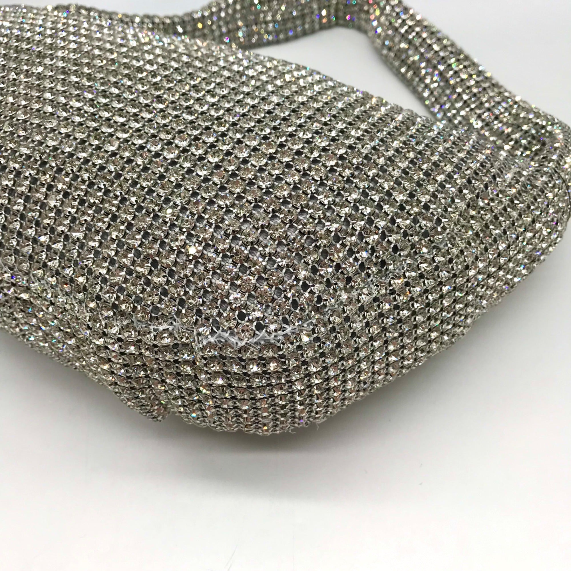 I.N.C. International Concepts Silver Small Diamond Mesh Hobo Bag