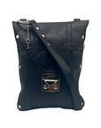 Bolzano Black Leather Envelope Crossbody