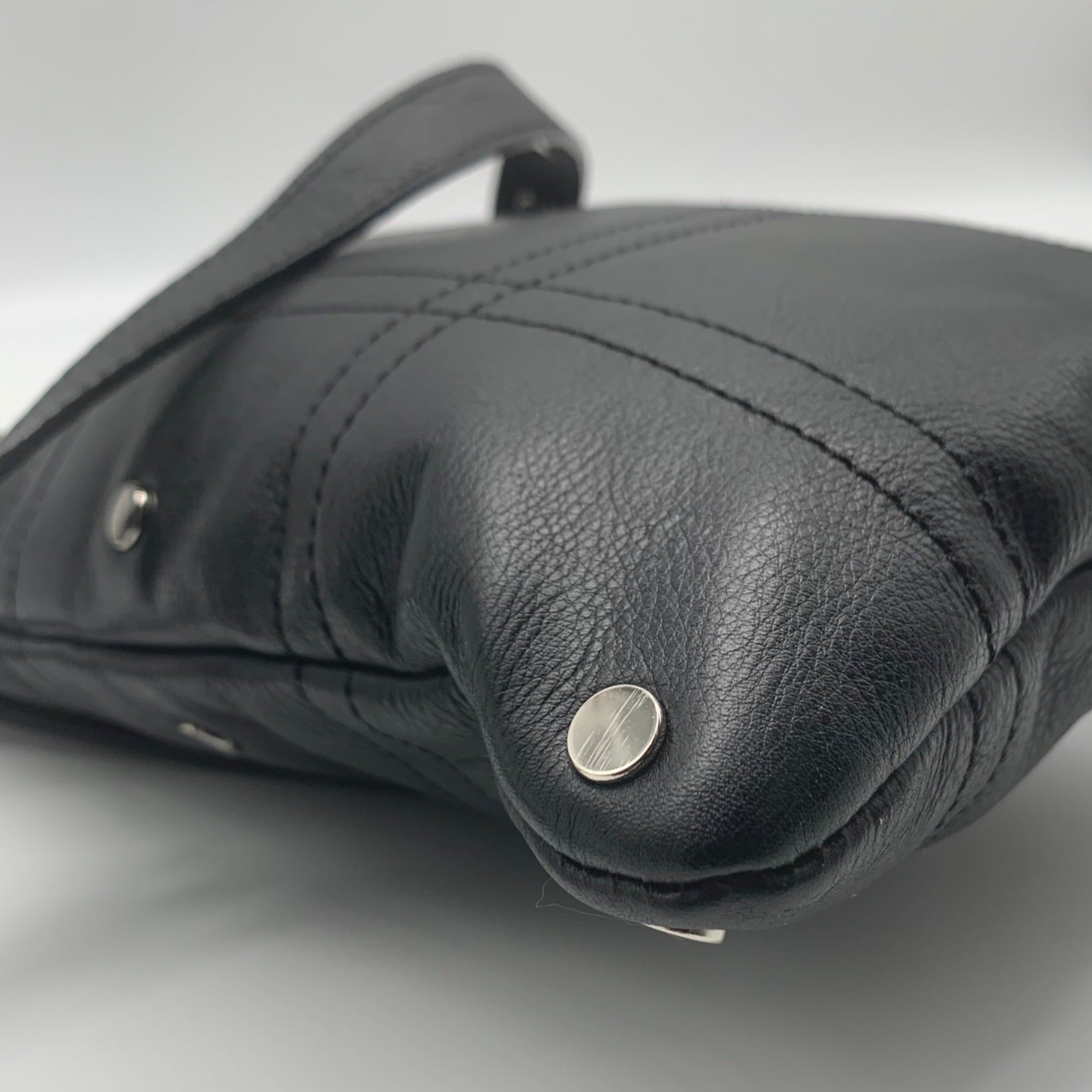 Bolzano Black Leather Envelope Crossbody